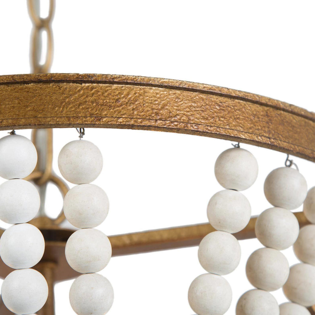 Hatfrneld 3-Light Chandelier with Wood Beaded