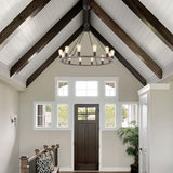 Hatsumi 12-Light Dimmable Wagon Wheel Chandelier