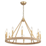 Hendon 12-Light Dimmable Kitchen Island Wagon Wheel Chandelier