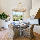 Hendon 12-Light Dimmable Kitchen Island Wagon Wheel Chandelier