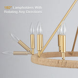 Hendon 12-Light Dimmable Kitchen Island Wagon Wheel Chandelier