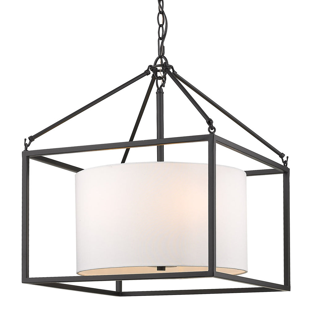 Hodder 5-Light Steel Dimmable Square Chandelier