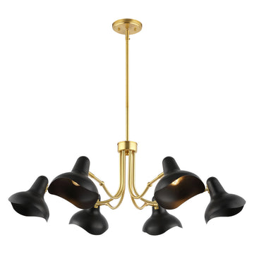 Muccio 6-Light Dimmable Modern Linear Chandelier