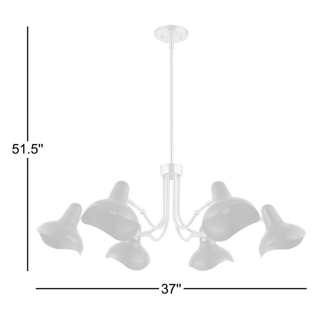 Muccio 6-Light Dimmable Modern Linear Chandelier