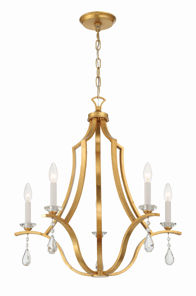 Perry 5 Light Antique Gold Chandelier - C193-PER-10405-GA