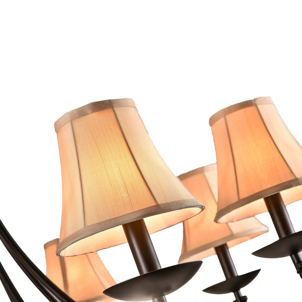 Raglin 8-Light Candle Style Classic Chandelier with Wrought Iron Accents