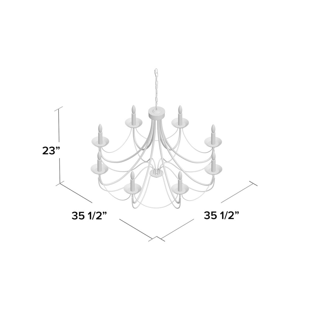 Raglin 8-Light Candle Style Classic Chandelier with Wrought Iron Accents