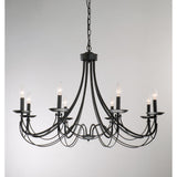 Raglin 8-Light Candle Style Classic Chandelier with Wrought Iron Accents