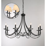 Raglin 8-Light Candle Style Classic Chandelier with Wrought Iron Accents