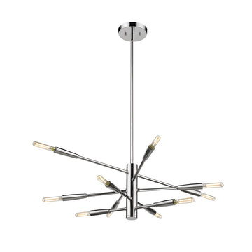 Stapleford 10-Light Dimmable Sputnik Modern Linear Chandelier