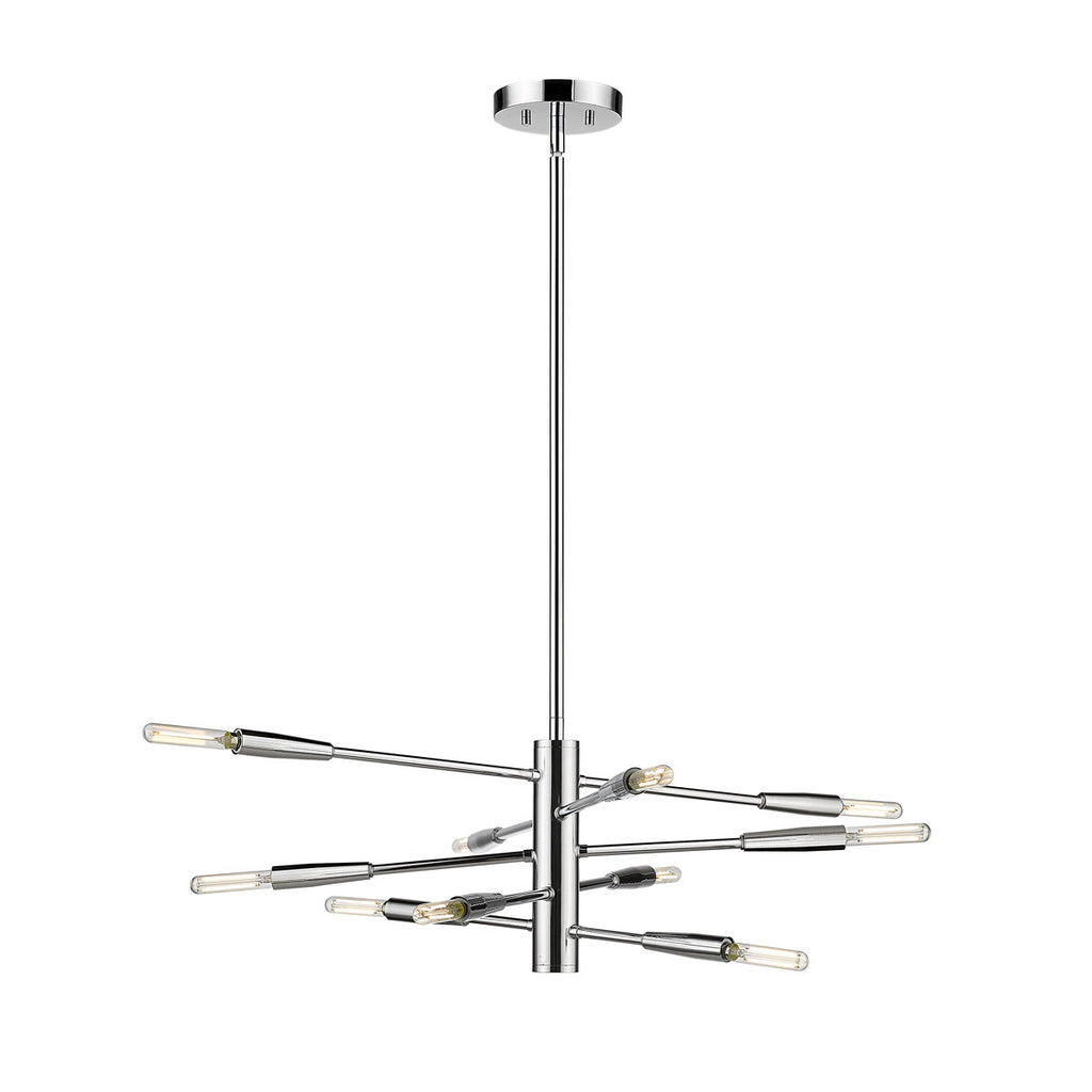 Stapleford 10-Light Dimmable Sputnik Modern Linear Chandelier