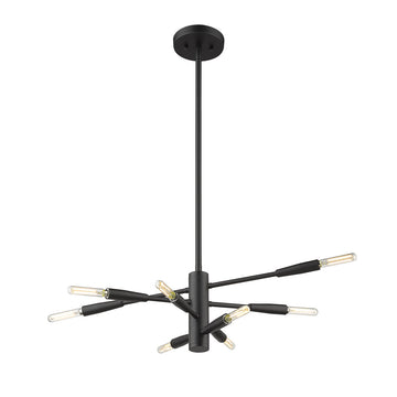 Stapleford 8-Light Dimmable Sputnik Modern Linear Chandelier