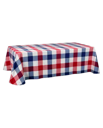 90" x 132" Rectangle Tablecloth Oxford Colonial Homestead Multi