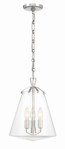 Voss 3 Light Polished Nickel Mini Chandelier - C193-VSS-7004-PN