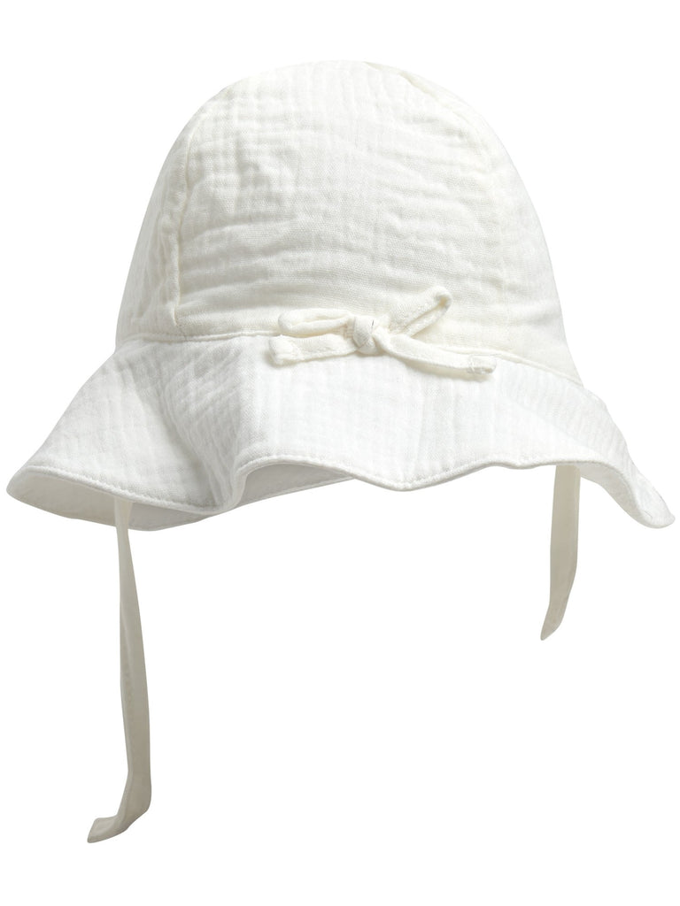Baby Girls' Smocked Cotton Romper with Sun Hat Set, 2-Piece