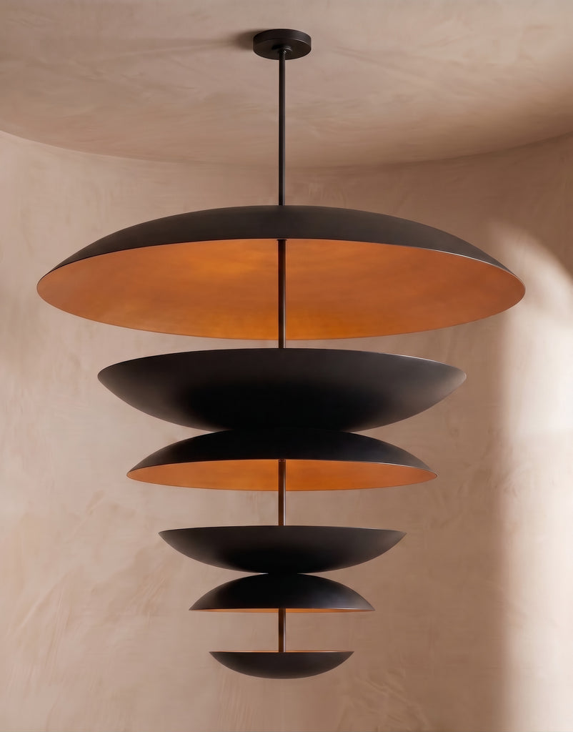 Inspired Cosmic Style Six-Tier 48" Round Chandelier Bronze - Main Product View