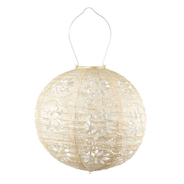 Pearl Boho 12" Globe Soji Stella Solar Lantern