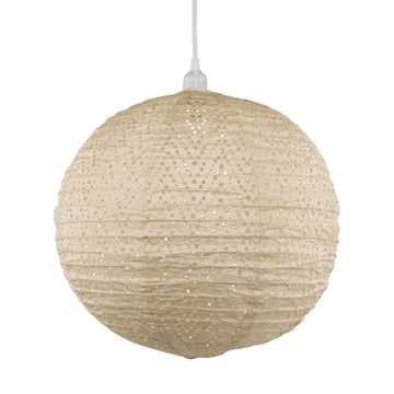 Pearl Chevron 18" Globe Soji Stella Nova Pendant Lamp