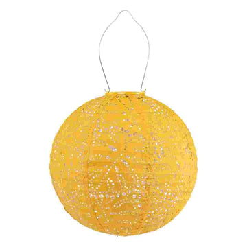 Marigold Monstera 12" Globe Soji Stella Solar Lantern