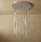 Inspired Audubon Style Crystal Round Chandelier 40.5" - Stainless Steel