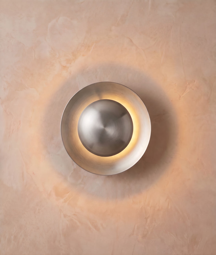Inspired Cosmic Style 18" Round Wall Sconce Satin Nickel - Main Product View
