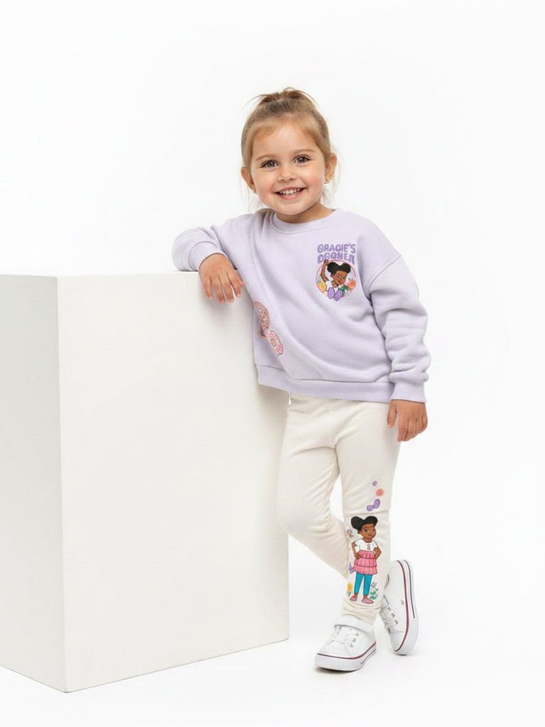 Baby and Toddler Girls Fleece Sweatshirt and Leggings Set
