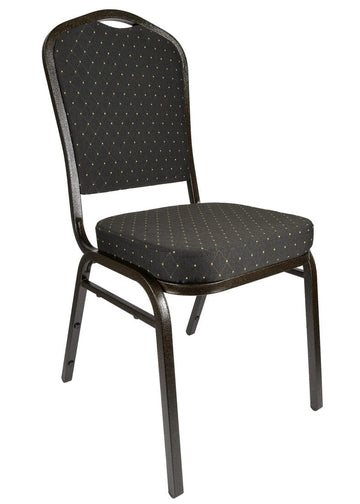 with Dot Fabric Vein Steel Frame Crown Back Banquet Chair