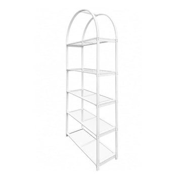 84" Metal Back Bar 4 Tier with glass shelves