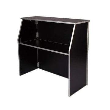 42" Tall x 48" Wide Black Portable Folding Bar