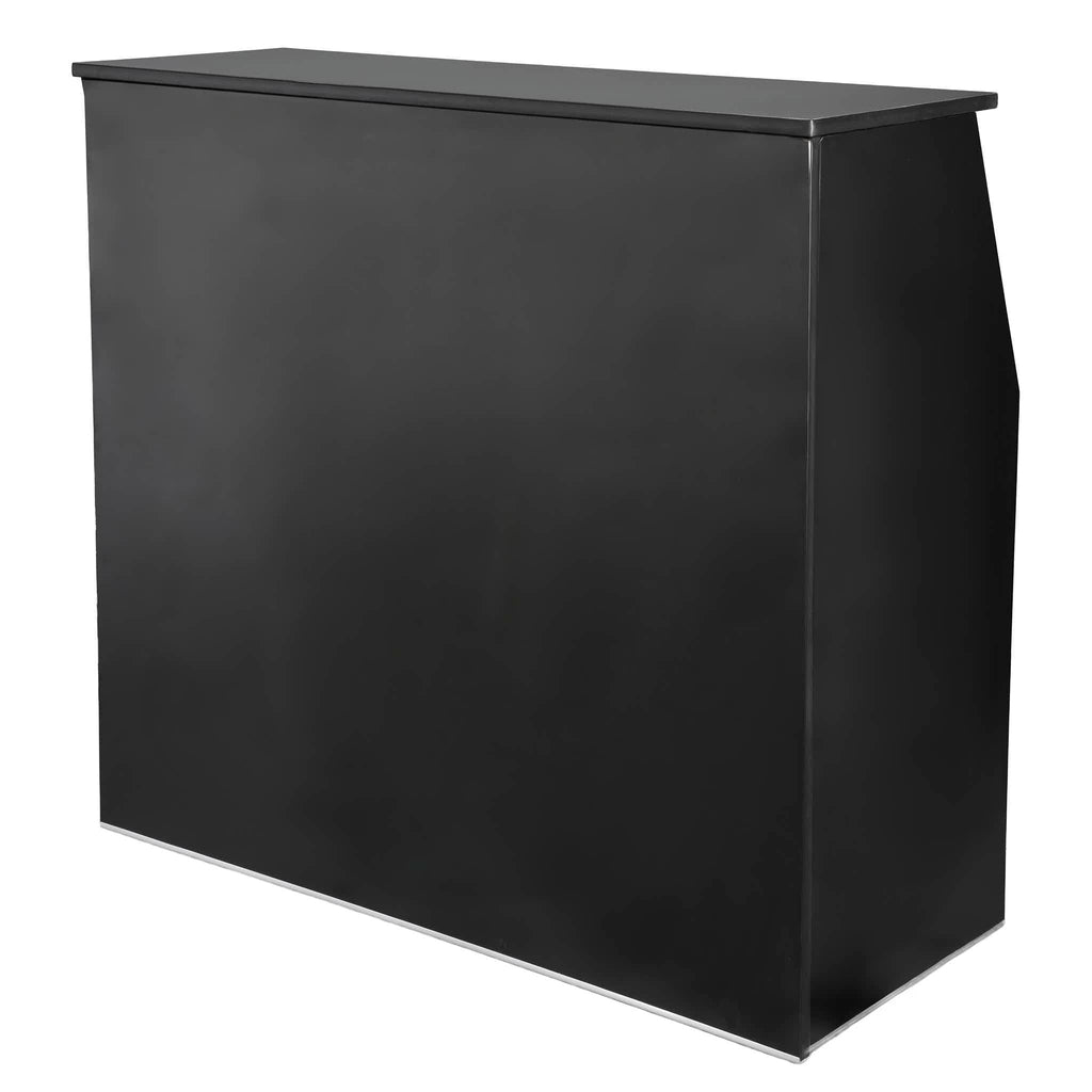 42" Tall x 48" Long Scratch and Dent Black Portable Foldable Bar Laminate Surface