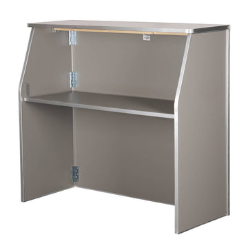 42" Tall x 48" Long Gray Portable Folding Bar Laminate Surface