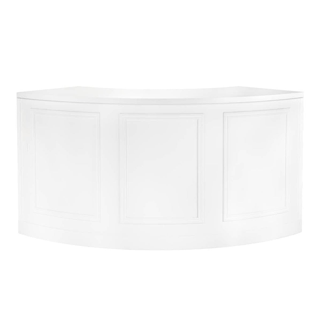 7' 3 Panel Quarter Round Serpentine Bar with HPL Flush Top