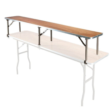 6 Foot (72"x 12") Rectangle Plywood Gray Bar Top Buffet Riser