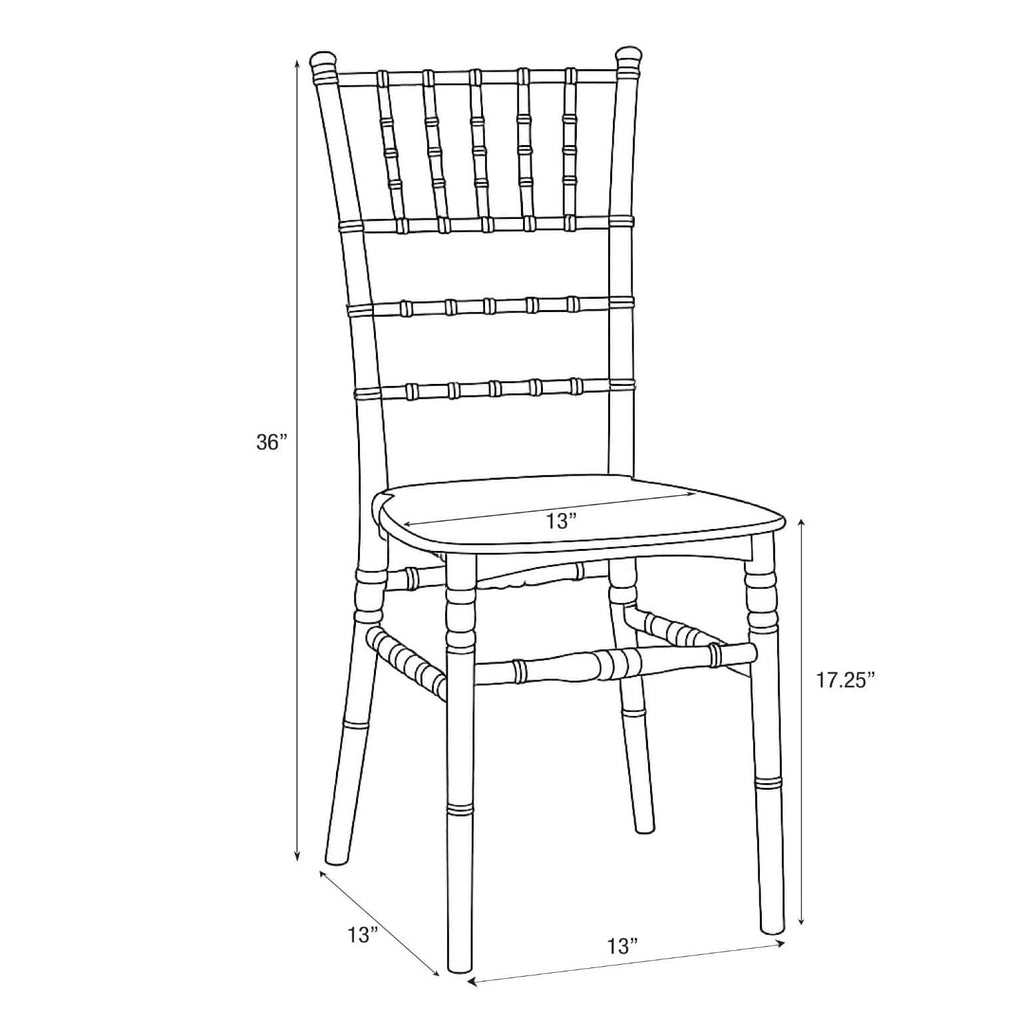 White Classic Resin Ballroom Chair