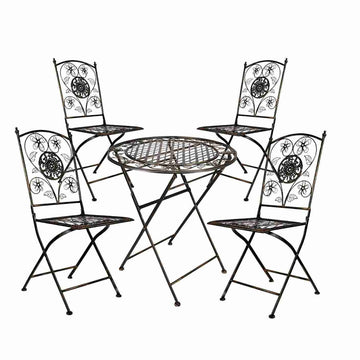 Barcelona Bistro Set in Vintage Copper includes 28" Table and 4 Chairs