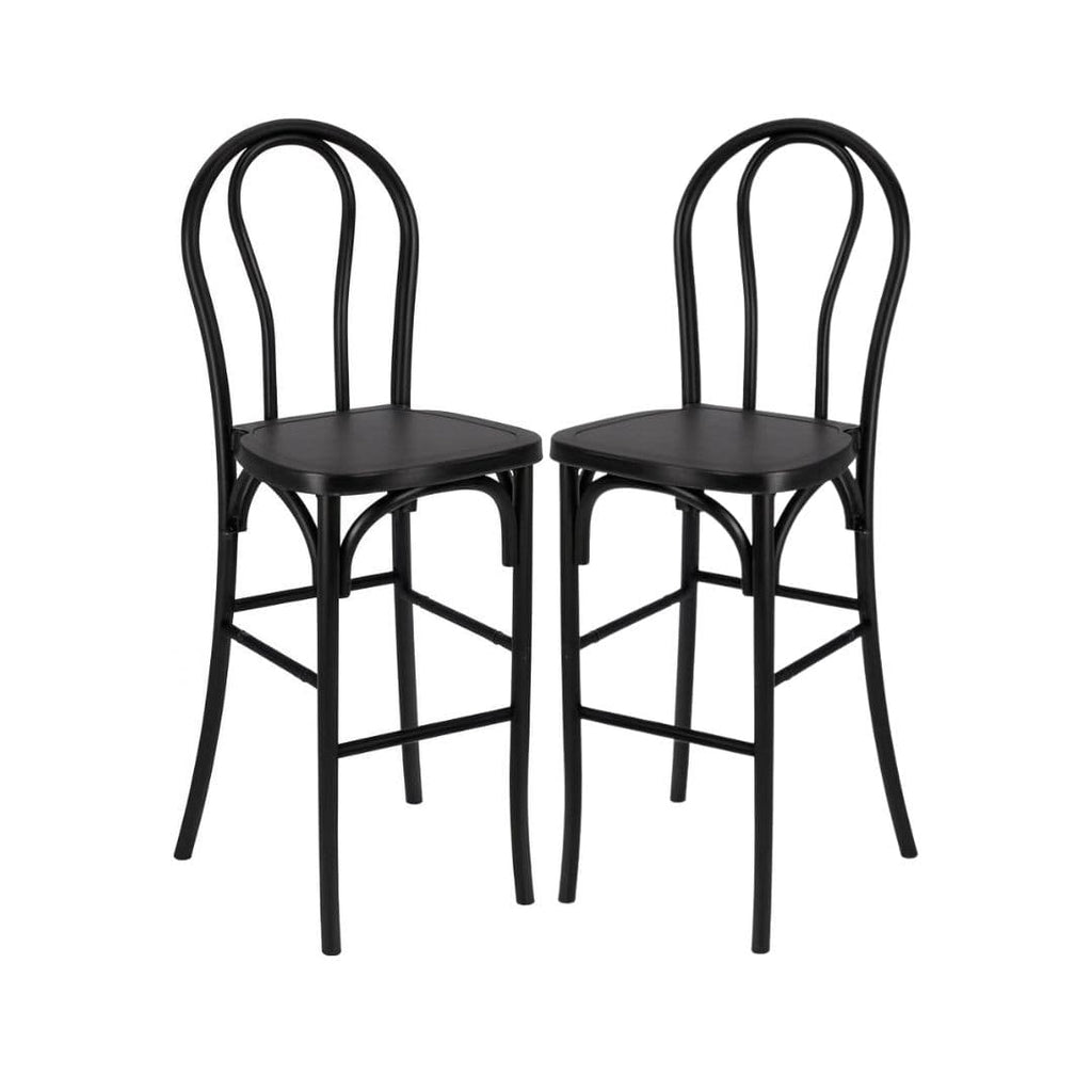 Resin Steel-Core Bentwood Barstool - 2 Pack