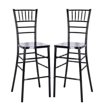 Resin Steel-Core Ballroom Barstool - 2 Pack