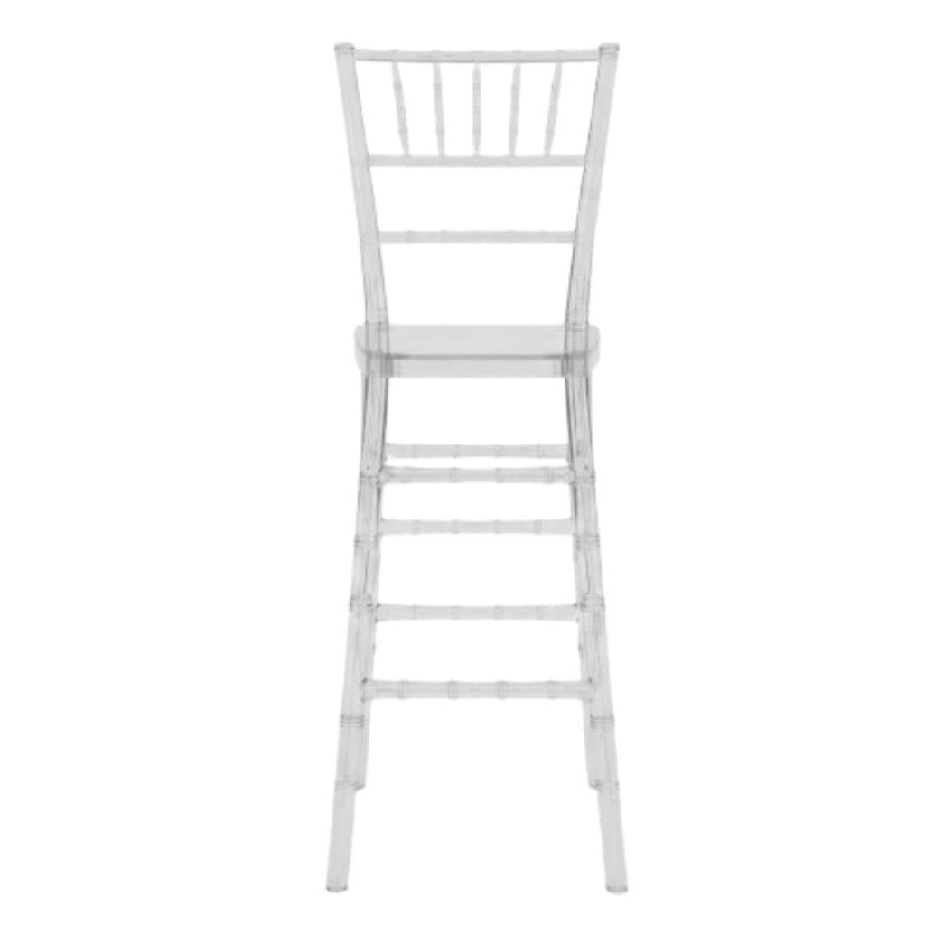 Clear Resin Crystal-Clear Ballroom 30" Standard Bar Height Bar Stool - 4 Pack