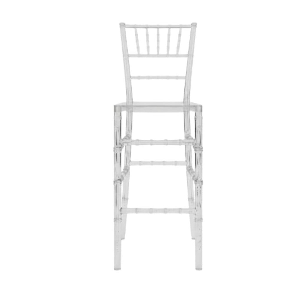 Clear Resin Crystal-Clear Ballroom 30" Standard Bar Height Bar Stool - 4 Pack