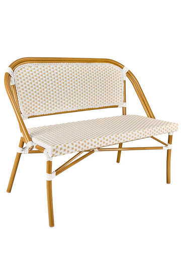 on Medium Frame Bistro Bench Loveseat
