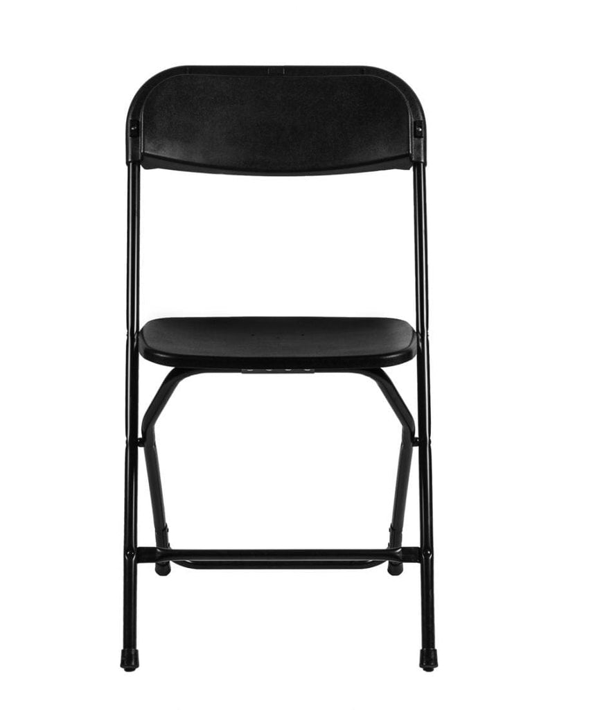 Black Folding Chair (Steel-Poly Chair)