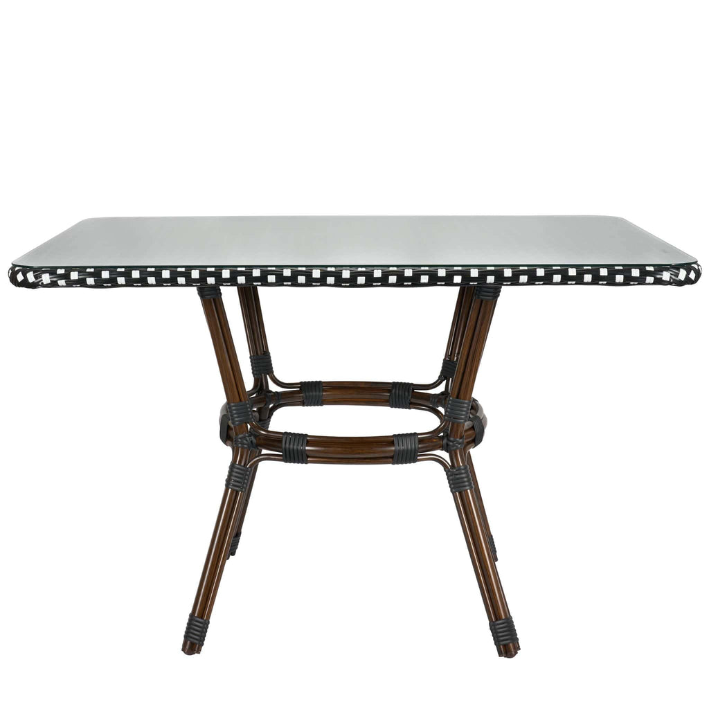 48" x 36" Glass Top French Bistro Table