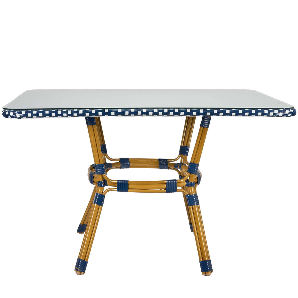48" x 36" Glass Top French Bistro Table