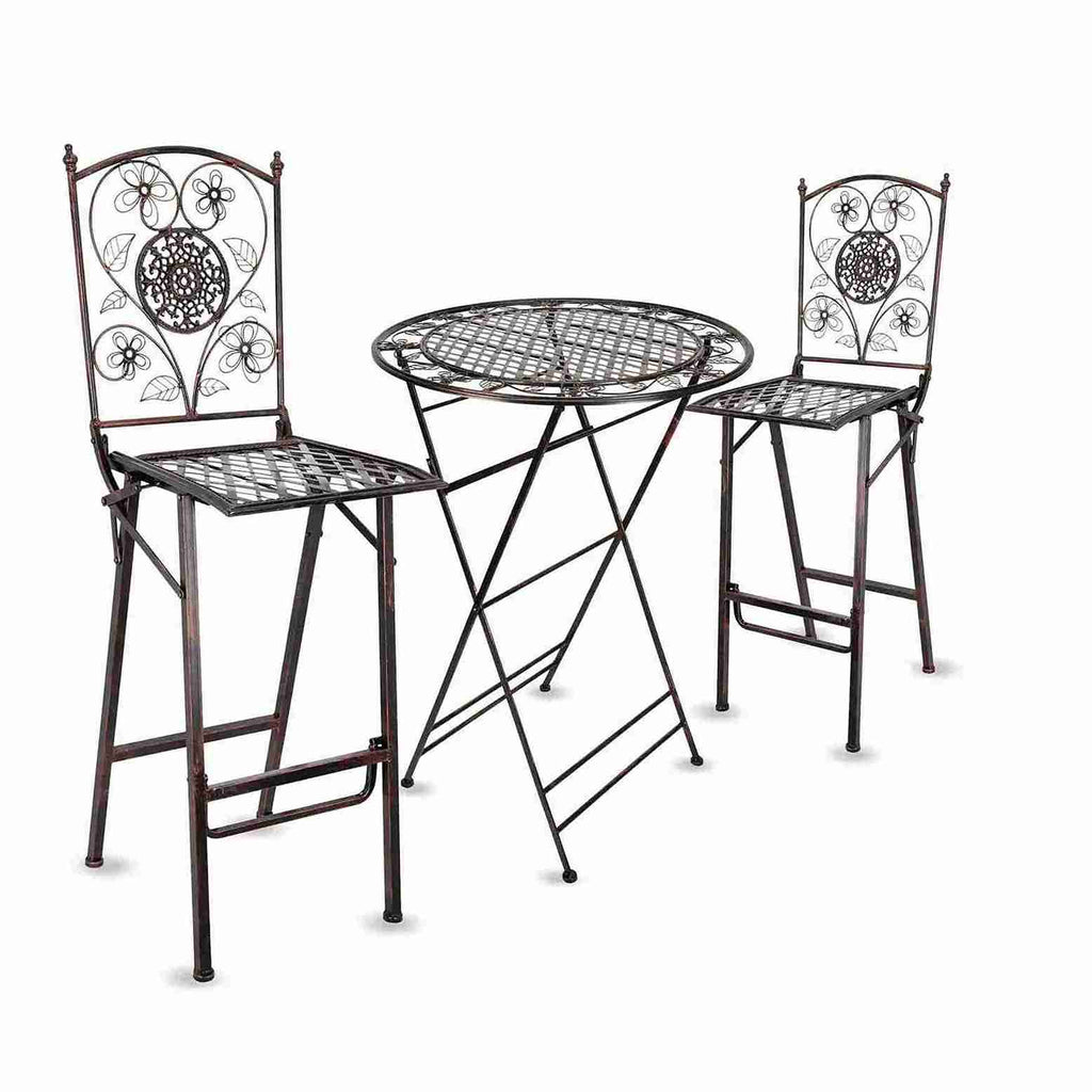 Barcelona Bistro Set in includes 32" Cocktail Table and 2 Barstools