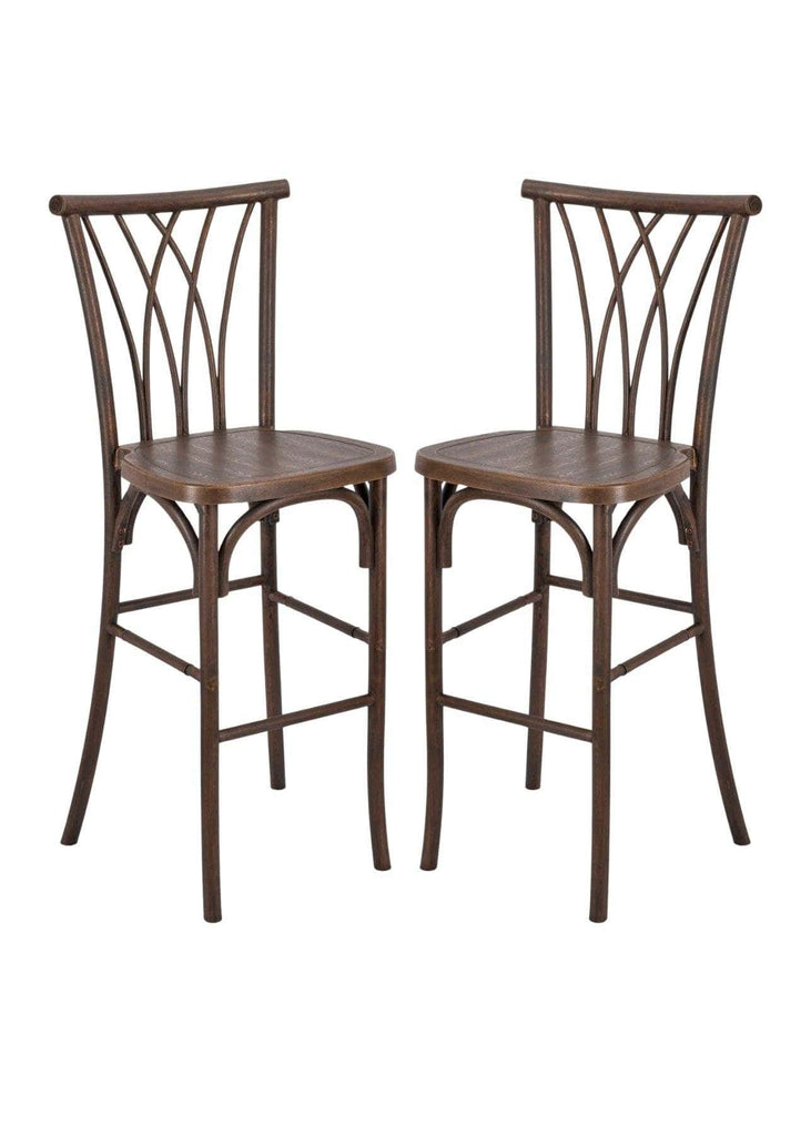 Resin Steel-Core Willow Barstool - 2 Pack