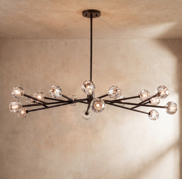 Inspired Boule de Cristal Style 72 Inch Round Crystal Sphere Chandelier Bronze - Main Product View
