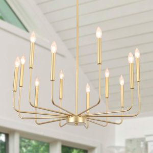 Yazlynn 12 - Light 31.5 Large Dimmable Classic Traditional Chandelier