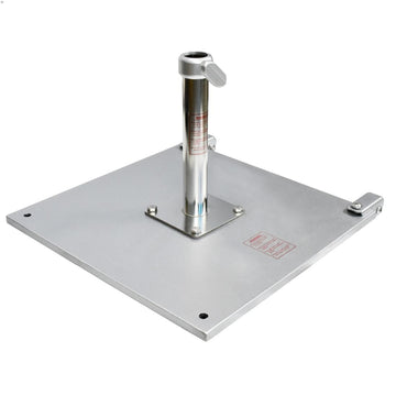 Silver 70 lbs Galvanized Steel Base Plate with Casters for Easy Mobility
