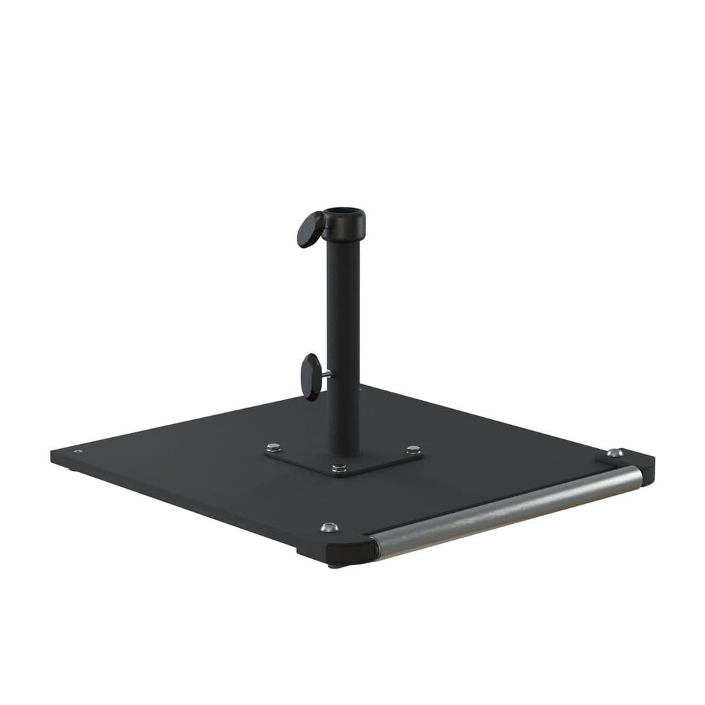 70 lbs Galvanized Steel Base Plate with Roller Wheel Bar for Easy Mobility