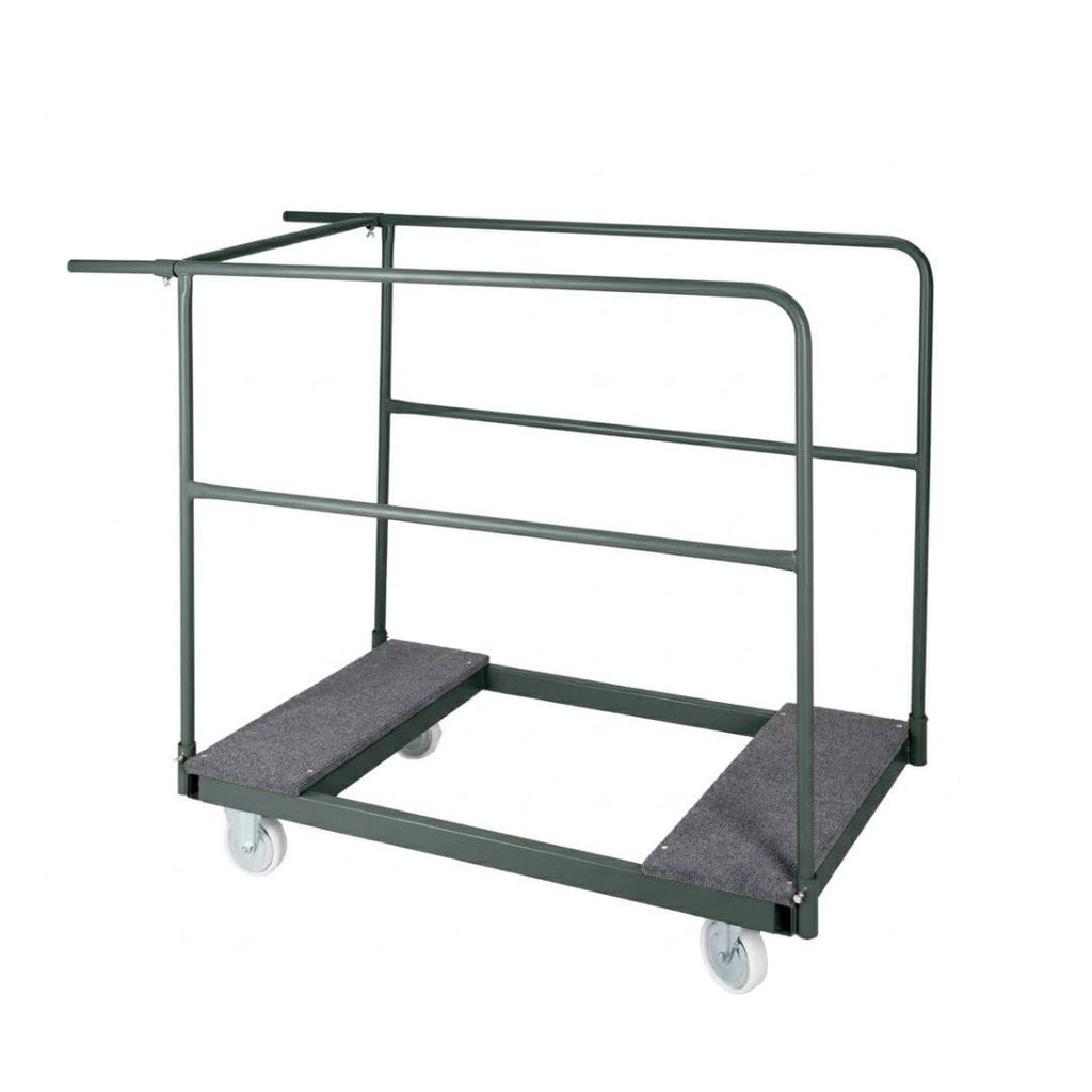 10 Plywood 72" x 30" (6 Foot) Rectangle Folding Tables with Vinyl Edge + Steel Banquet Table Cart